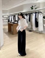 KS0701-Áo thêu Trắng (áo lẻ - có dây cột eo)