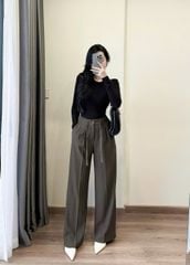 TB7712-Quần tây lưng thun Nâu (quần lẻ)