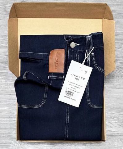 TB8112-Chân váy jean Xanh