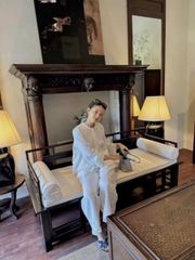 VGU0197-Set áo+quần phối ren CC