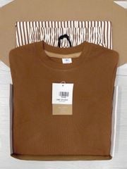 TQ4219-Set áo thun +quần dài sọc Nâu