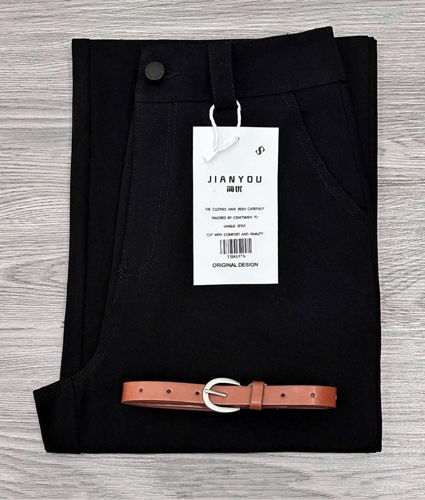 TB8157-Quần kaki jean Đen + Nịt
