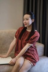 TB8202-Set hoa nhí áo+quần short phối viền ren Đỏ