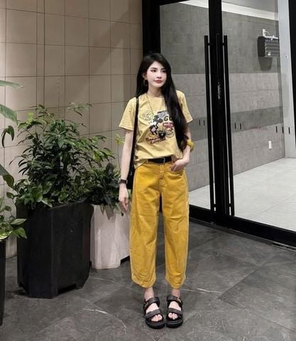 TB8219-Set áo thun in micky, quần dài CC (2 món)