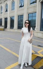 TB8169 ĐẦM TRẮNG BASIC DÁNG DÀI