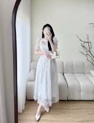 VGU0244-Đầm ren TK đính hoa CC