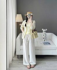 KS0718-Set 3 món CC (áo sơ mi, áo thun 2dây, quần dài)