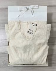 VRA0606-Đầm dài cổ viền ren thêu hoa CC