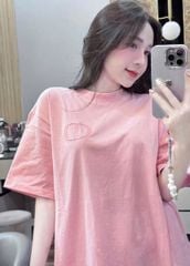 TQ4231-Áo thun đính logo Hồng Cam (áo lẻ)