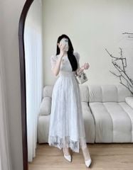 VGU0244-Đầm ren TK đính hoa CC