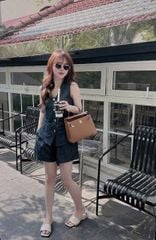 TB5732-Set áo kiểu+quần short Xanh Đen