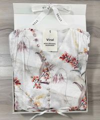VRA0618-Đầm hoa maxi nút bọc tay phối ren
