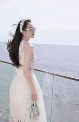 VGU9969 - Đầm Kiểu Form Dài Trắng