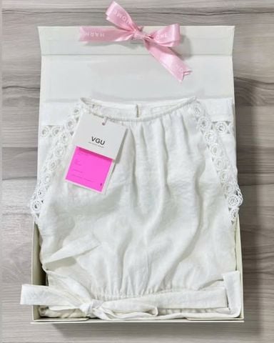 VGU9969 - Đầm Kiểu Form Dài Trắng