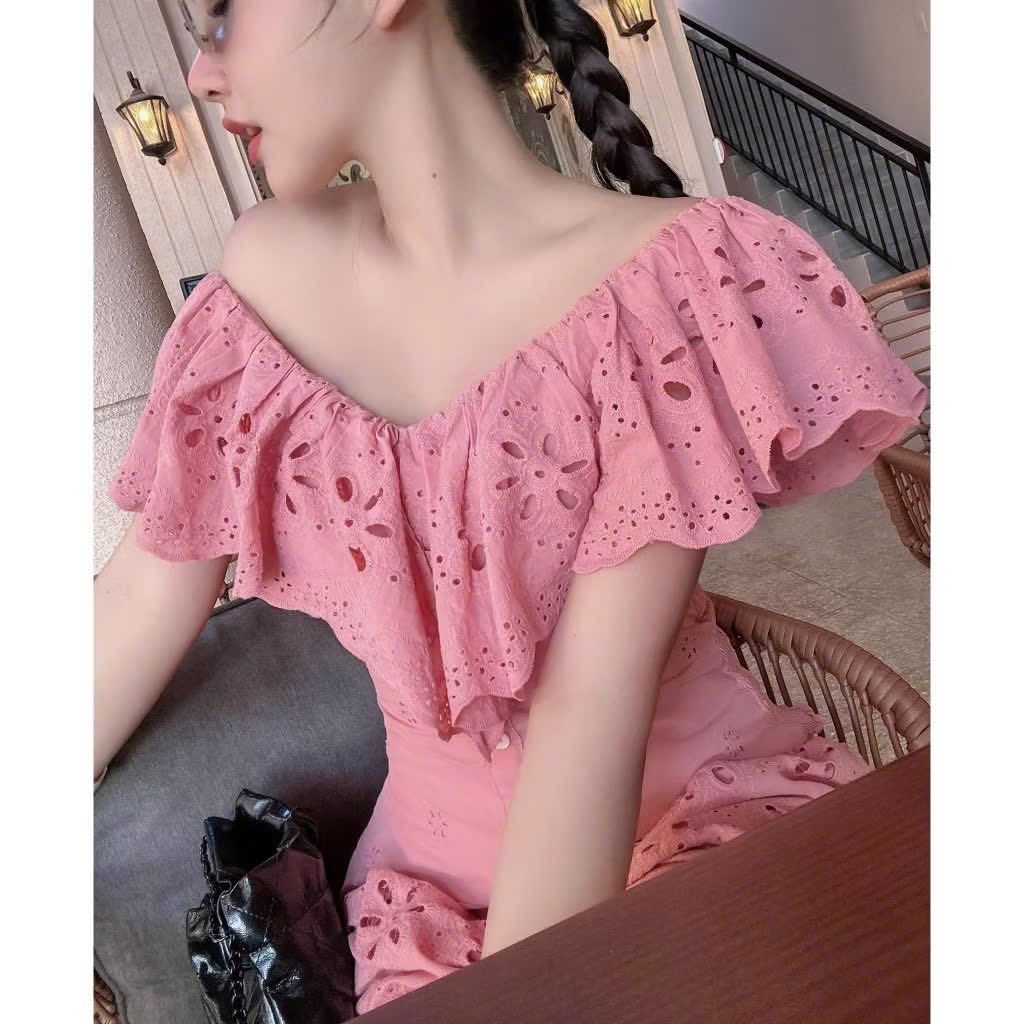 KS0744-Set hoa thêu Nâu