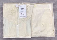 KS0746-Set hoa thêu Kem