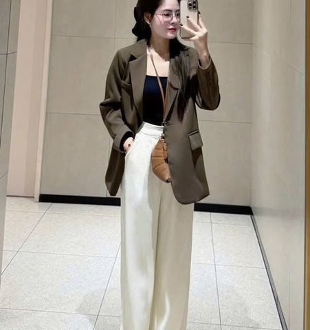 VGU0297-Set áo Vest, quần dài Trắng CC (2 món)