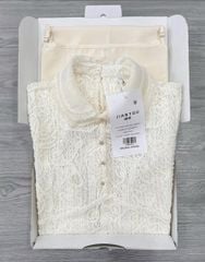 TB8309-Đầm A suông phối cổ Kem