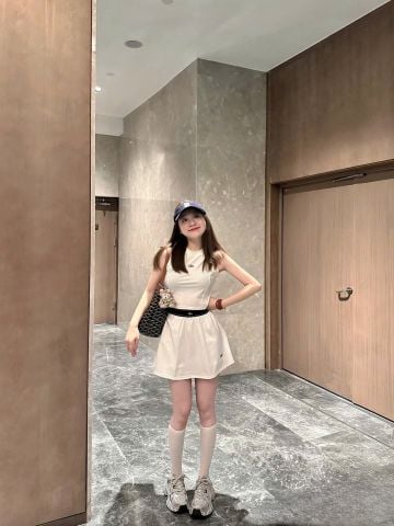 VGU0322-Set áo +CV ngắn thêu alo Trắng