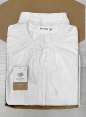 TQ4285-Set áo tay lỡ, quần short Trắng