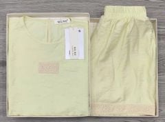 KS0771-Set áo phối chân ren, quần short Vàng