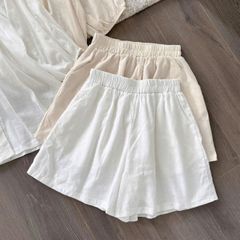 TQ4285-Set áo tay lỡ, quần short Trắng