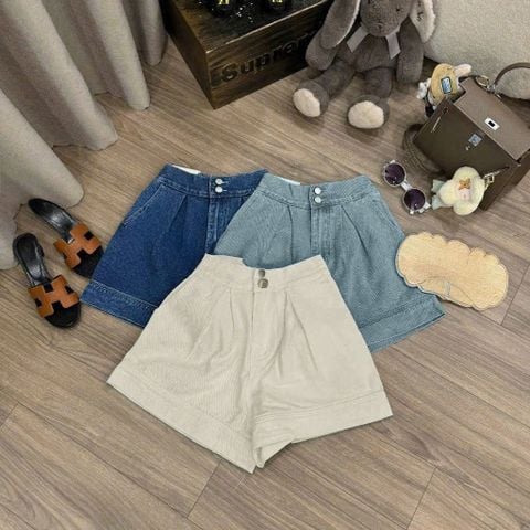 TB8328-Quần short Jean Xanh  Đậm  (quần lẻ)