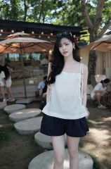 TQ4276-Set áo 2 dây trắng, quần short