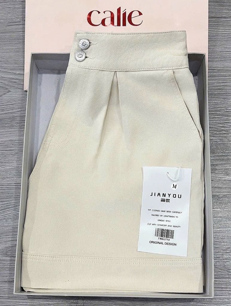 TB8327-Quần short Jean Kem (quần lẻ)