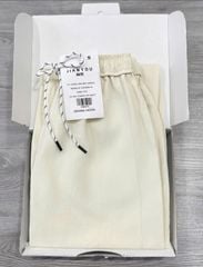 TB8367-Quần dài phối dây rút Kem