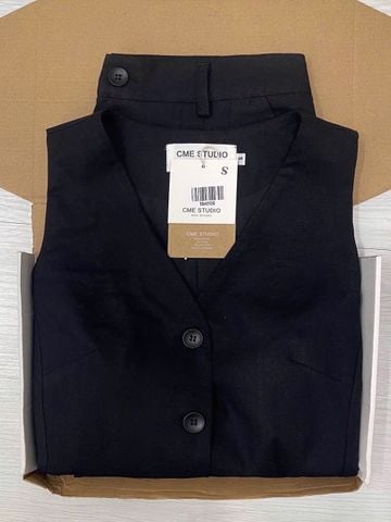 TQ4293-Set áo gile, quần short Đen