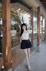 TQ4276-Set áo 2 dây trắng, quần short