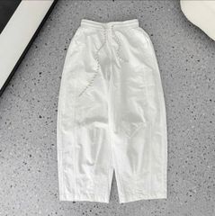 TB8367-Quần dài phối dây rút Kem