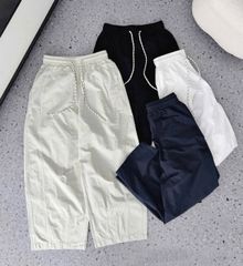 TB8366-Quần dài phối dây rút Xanh Đen