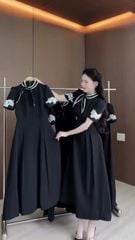 VGU0372 ĐẦM ĐEN TK CỔ NƠ