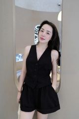 TQ4292-Set áo gile, quần short Trắng