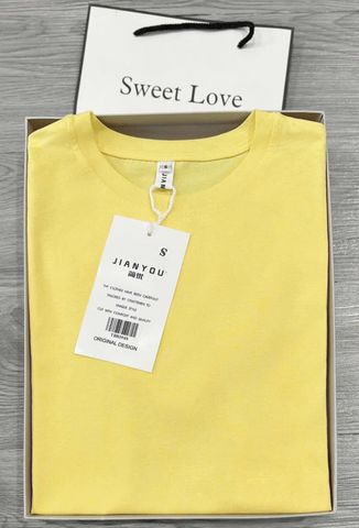 TB8394-Áo thun basic Vàng
