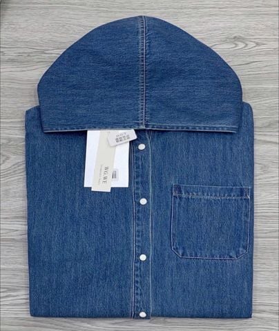 KS0760-Áo khoác jean phối túi Xanh ( áo lẻ)