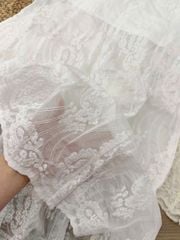 TB8377-Chân váy đuôi cá thêu Trắng (lẻ)
