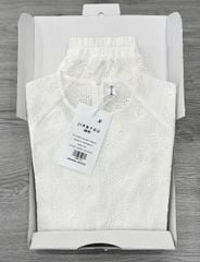 TB8372-Set thêu hoa CC , áo tay lỡ + quần short Trắng