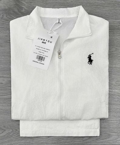 TB8398-Set áo khoác thêu ngựa, quần short Trắng