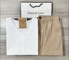 VGU0430 - SET ÁO CỔ TIM + QUẦN SHORT ( KO KÈM NỊT )
