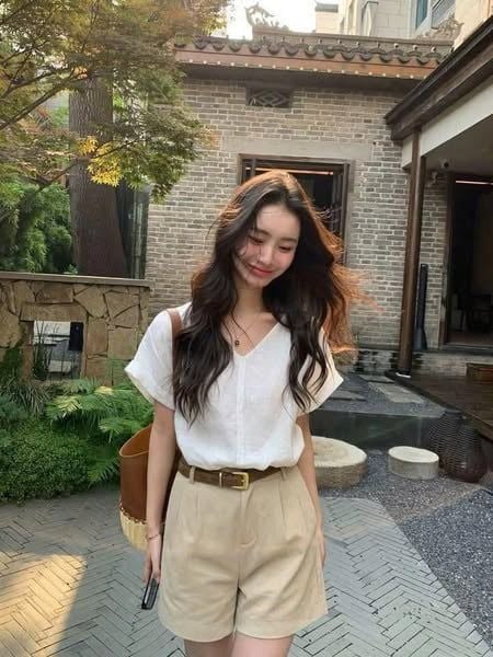 VGU0430 - SET ÁO CỔ TIM + QUẦN SHORT ( KO KÈM NỊT )