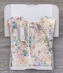 KS0880 - Áo xô thêu tay bí họa tiết hoa (lẻ)