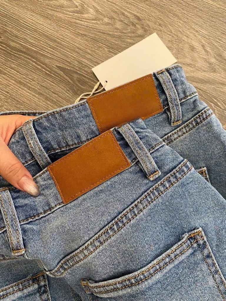 TB8148-Chân váy Jean  dài Xanh