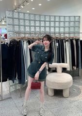 TB8343-Jumd Jean phối túi Xanh Đậm + nịt