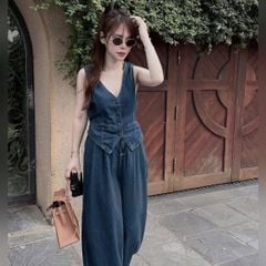 VGU0518 - SET jean, ÁO GILE + QUẦN DÀI