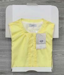 KS0865-Đầm suông phối nút Vàng