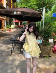 TQ4352-Set áo kiểu, quần short Trắng