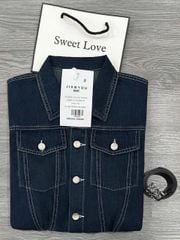 TB8343-Jumd Jean phối túi Xanh Đậm + nịt